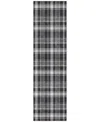Addison Chantille Machine Washable Acn563 2'3x7'6 Runner Area Rug In Black