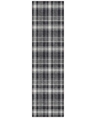 Addison Chantille Machine Washable Acn563 2'3x7'6 Runner Area Rug In Black