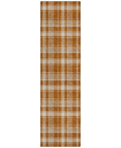 Addison Chantille Machine Washable Acn563 2'3x7'6 Runner Area Rug In Paprika