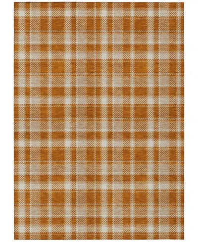 Addison Chantille Machine Washable Acn563 8'x10' Area Rug In Paprika