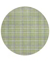 Addison Chantille Machine Washable Acn563 8'x8' Round Area Rug In Green