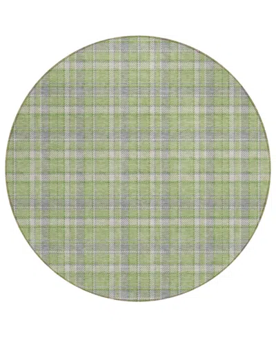 Addison Chantille Machine Washable Acn563 8'x8' Round Area Rug In Green