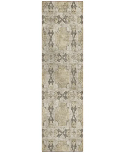 Addison Chantille Machine Washable Acn564 2'3x7'6 Runner Area Rug In Beige