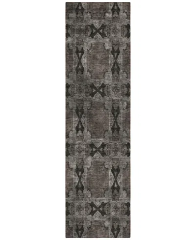 Addison Chantille Machine Washable Acn564 2'3x7'6 Runner Area Rug In Gray