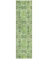 Addison Chantille Machine Washable Acn564 2'3x7'6 Runner Area Rug In Green