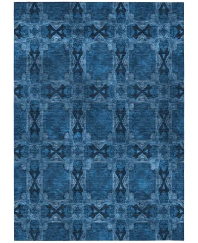 Addison Chantille Machine Washable Acn564 5'x7'6 Area Rug In Navy