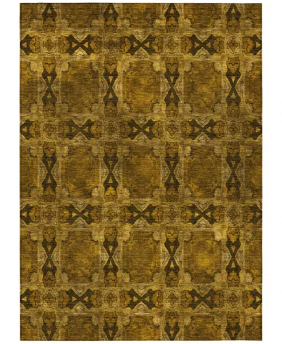 Addison Chantille Machine Washable Acn564 8'x10' Area Rug In Chocolate