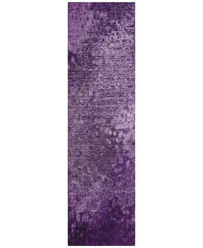 Addison Chantille Machine Washable Acn565 2'3x7'6 Runner Area Rug In Purple