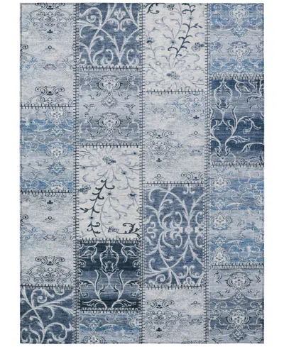 Addison Chantille Machine Washable Acn566 10'x14' Area Rug In Denim