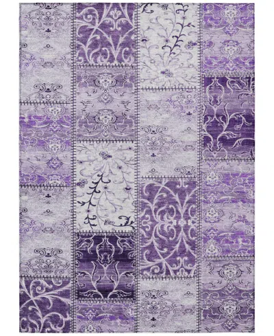 Addison Chantille Machine Washable Acn566 10'x14' Area Rug In Purple