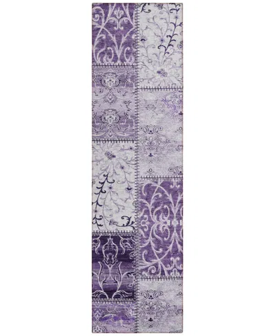 Addison Chantille Machine Washable Acn566 2'3x7'6 Runner Area Rug In Purple