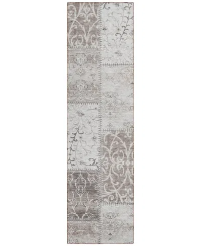 Addison Chantille Machine Washable Acn566 2'3x7'6 Runner Area Rug In Taupe