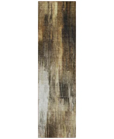 Addison Chantille Machine Washable Acn567 2'3x7'6 Runner Area Rug In Chocolate