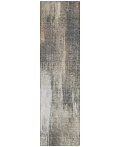 Addison Chantille Machine Washable Acn567 2'3x7'6 Runner Area Rug In Taupe