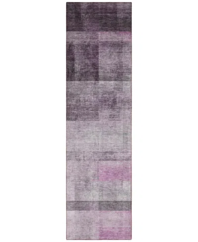 Addison Chantille Machine Washable Acn568 2'3x7'6 Runner Area Rug In Purple