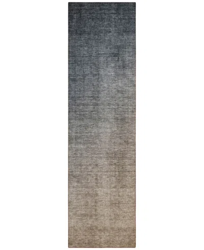 Addison Chantille Machine Washable Acn569 2'3x7'6 Runner Area Rug In Gray