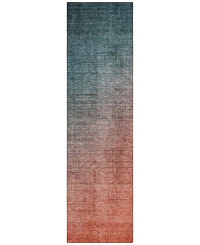 Addison Chantille Machine Washable Acn569 2'3x7'6 Runner Area Rug In Ocean