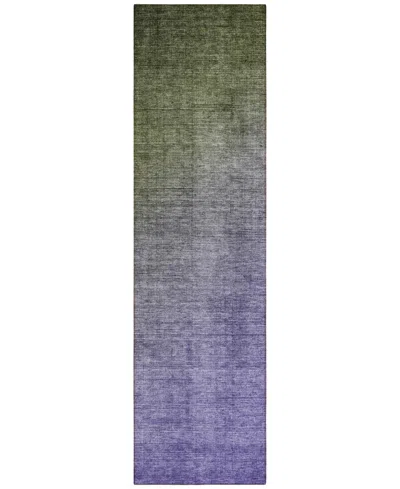 Addison Chantille Machine Washable Acn569 2'3x7'6 Runner Area Rug In Olive