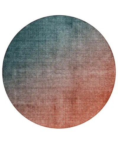 Addison Chantille Machine Washable Acn569 8'x8' Round Area Rug In Ocean