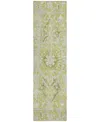 Addison Chantille Machine Washable Acn570 2'3x7'6 Runner Area Rug In Lime