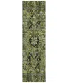 Addison Chantille Machine Washable Acn570 2'3x7'6 Runner Area Rug In Olive