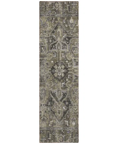Addison Chantille Machine Washable Acn570 2'3x7'6 Runner Area Rug In Taupe