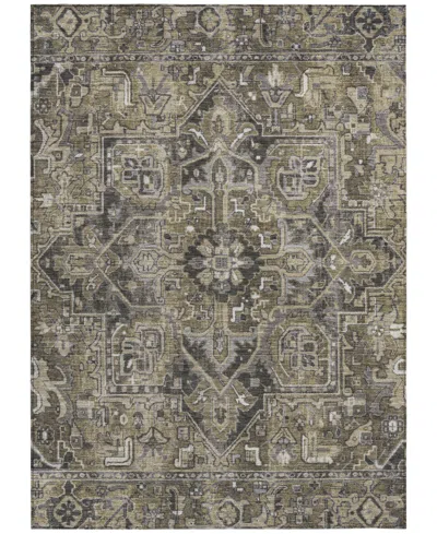 Addison Chantille Machine Washable Acn570 3'x5' Area Rug In Brown