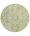 Addison Chantille Machine Washable Acn570 8'x8' Round Area Rug In Lime