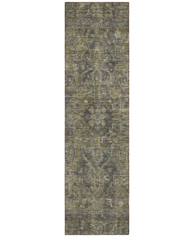 Addison Chantille Machine Washable Acn571 2'3x7'6 Runner Area Rug In Chocolate