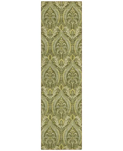 Addison Chantille Machine Washable Acn572 2'3x7'6 Runner Area Rug In Green