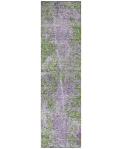 Addison Chantille Machine Washable Acn573 2'3x7'6 Runner Area Rug In Green