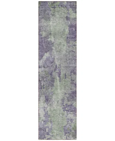 Addison Chantille Machine Washable Acn573 2'3x7'6 Runner Area Rug In Purple