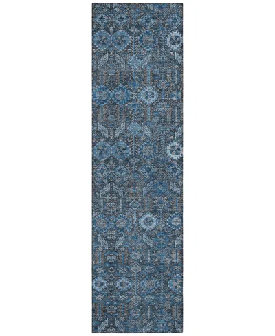 Addison Chantille Machine Washable Acn574 2'3x7'6 Runner Area Rug In Blue