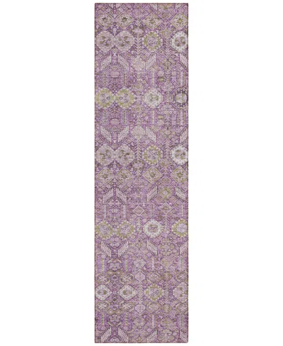 Addison Chantille Machine Washable Acn574 2'3x7'6 Runner Area Rug In Purple