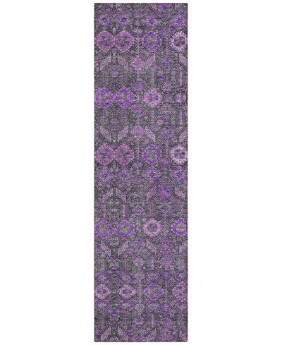 Addison Chantille Machine Washable Acn574 2'3x7'6 Runner Area Rug In Purple