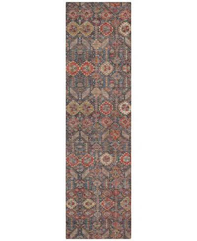 Addison Chantille Machine Washable Acn574 2'3x7'6 Runner Area Rug In Red