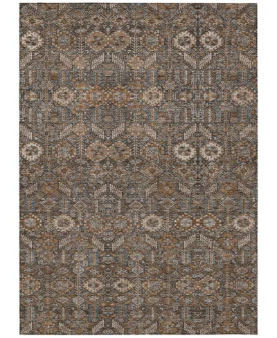 Addison Chantille Machine Washable Acn574 5'x7'6 Area Rug In Chocolate