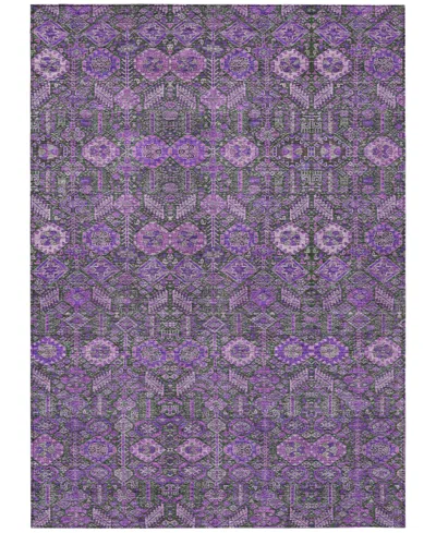 Addison Chantille Machine Washable Acn574 5'x7'6 Area Rug In Purple