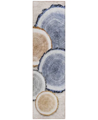 Addison Chantille Machine Washable Acn575 2'3x7'6 Runner Area Rug In Beige