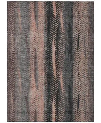 Addison Chantille Machine Washable Acn693 Area Rug Collection In Terracotta
