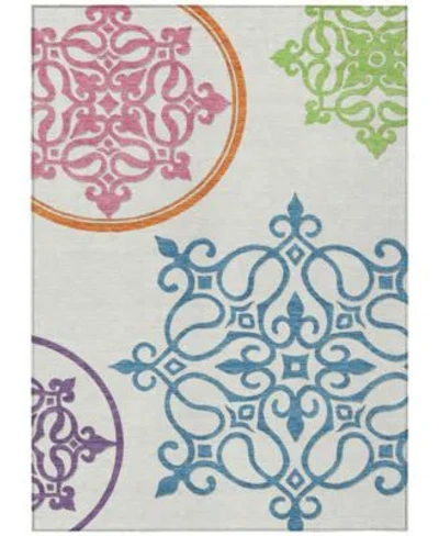 Addison Chantille Machine Washable Acn874 Area Rug Collection In Orange