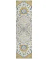 Addison Chantille Machine Washable Acn985 2'3"x7'6" Runner Area Rug In Gold