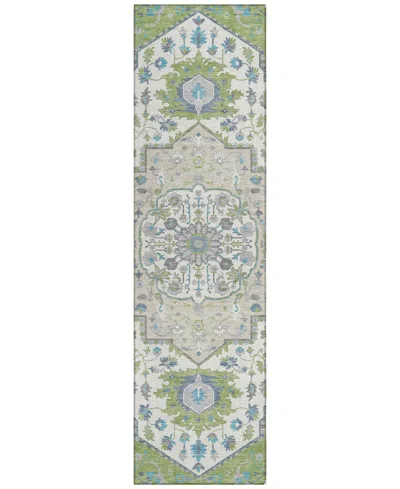 Addison Chantille Machine Washable Acn985 2'3"x7'6" Runner Area Rug In Grass