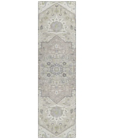 Addison Chantille Machine Washable Acn985 2'3"x7'6" Runner Area Rug In Ivory