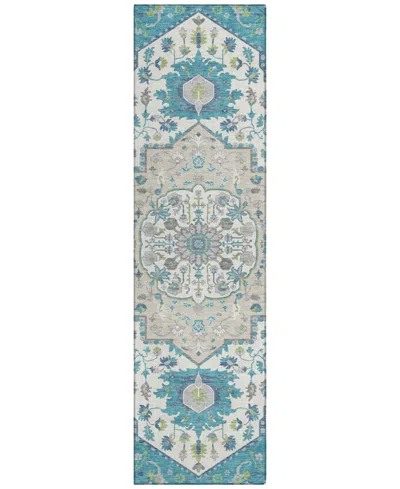 Addison Chantille Machine Washable Acn985 2'3"x7'6" Runner Area Rug In Teal
