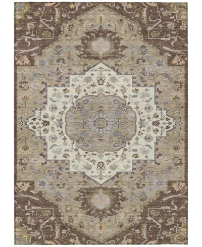 Addison Chantille Machine Washable Acn985 8'x10' Area Rug In Chocolate