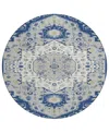 Addison Chantille Machine Washable Acn985 8'x8' Round Area Rug In Navy