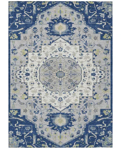 Addison Chantille Machine Washable Acn985 9'x12' Area Rug In Navy