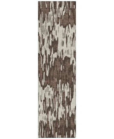 Addison Chantille Machine Washable Acn986 2'3"x7'6" Runner Area Rug In Brown