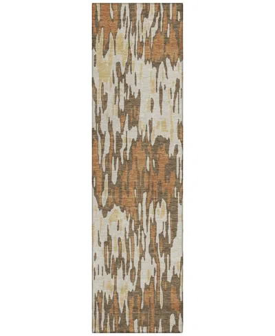 Addison Chantille Machine Washable Acn986 2'3"x7'6" Runner Area Rug In Copper